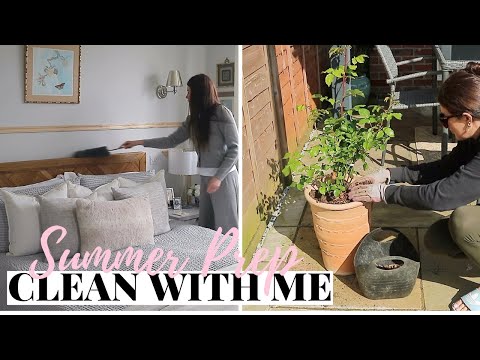 RELAXING EARLY SUMMER CLEAN WITH ME, MONDAY CLEANING MOTIVATION, GARDENING & SUMMER DECOR 🧼👒🌸