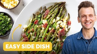 Roasted Asparagus with Lemon Vinaigrette | EASY Easter side dish to make this year!