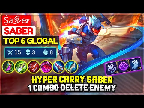 Tutorial Top Global Saber Hyper Cerry  Mobile Legend