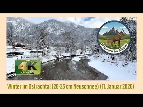 Winter im Ostrachtal mit 20-25 cm Neuschnee (11. Januar 2026)