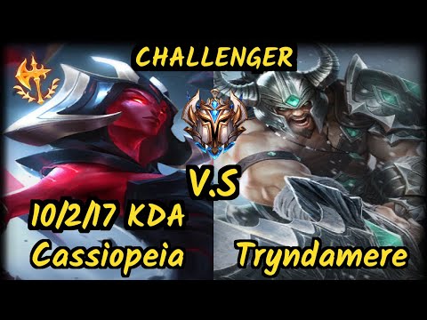 Voyboy (CASSIOPEIA) vs TRYNDAMERE - 10/2/17 KDA TOP CHALLENGER GAMEPLAY - NA