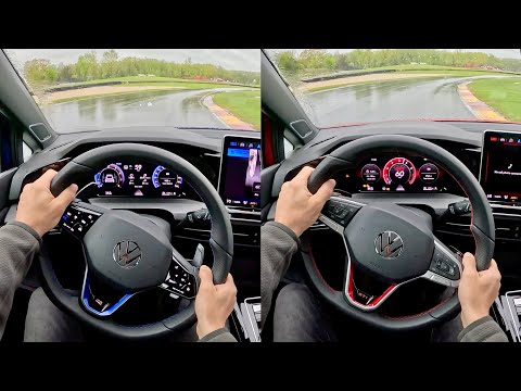 2025 Volkswagen Golf R vs. GTI - POV Track Driving Impressions (Road America)
