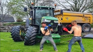 The Best Moments-2024!! Tractor John Deere Vs Idiot! A Fool On The Road!