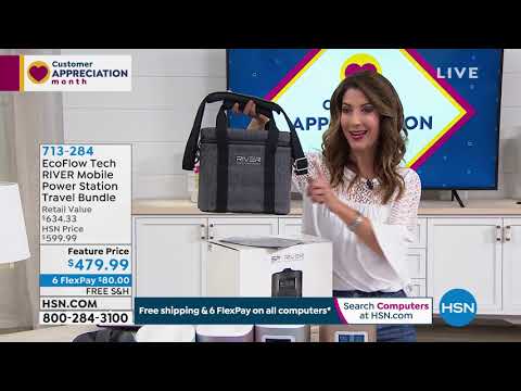 EcoFlow Tech RIVER Mobile Power Station Travel Bundle wi...