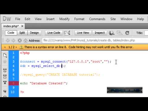 Php Creating A Database Tables Inputting Data Using Php