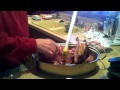 Grandpa taking a hacksaw to the ham bone 