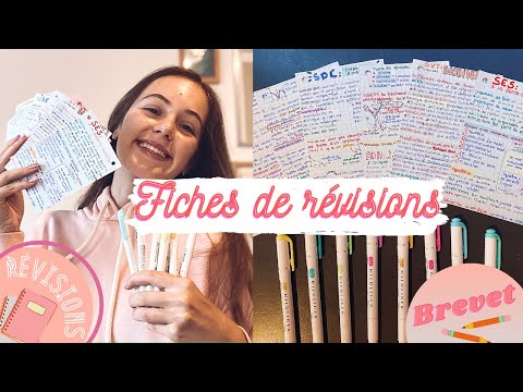 Comment faire des FICHES DE RÉVISIONS et RÉVISER (réviser pour un examen,brevet ,astuces...)