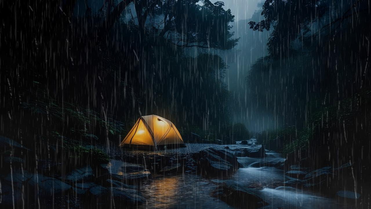 CHILL & RELAX!! Rain on Tent Sound, Rain Sound for Sleep, Rain Ambience, Study, Meditation