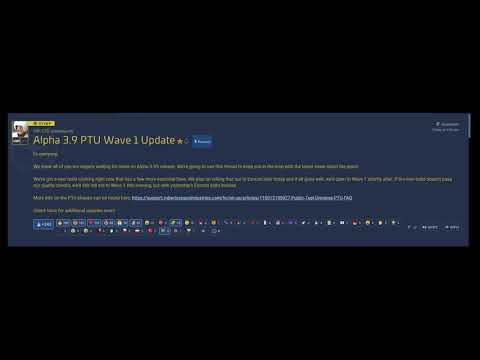 Star Citizen Alpha 3.9 PTU Wave 1 Update !