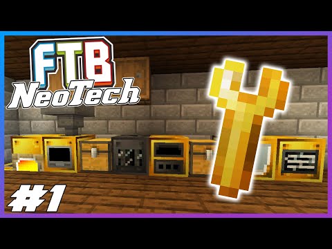 FTB NeoTech Ep.1 From Caveman To Engineer