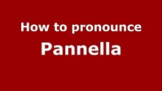 How to pronounce Pannella
