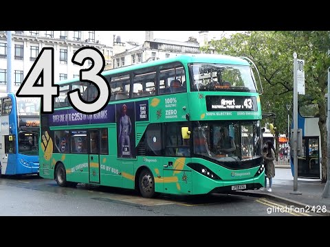 [Stagecoach] Electric - 14018 LF69UYA on Service 43 - BYD ADL Enviro 400EV