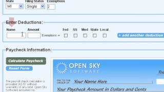 Free Web-based Paycheck Calculator