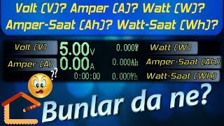 🔌🔋 Volt Amper Watt Amper-Saat Watt-Saat Elek