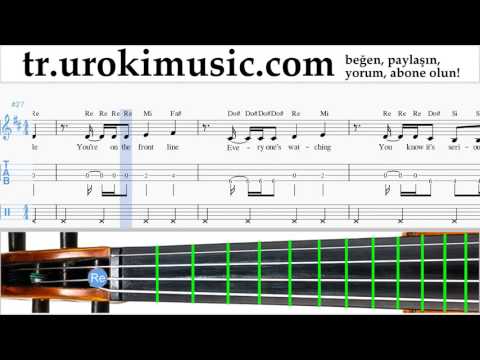 Keman dersleri Shakira - Waka Waka Notalar Eğitim Bölüm#2 um-723