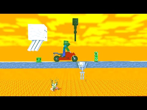 MONSTER SCHOOL : LAVA BICYCLE CHALLENGE MINECRAFT ANIMATION