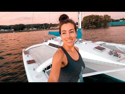 She’s Wet! Splashing the Trimaran for the First Time | Sailing Soulianis - Ep. 121