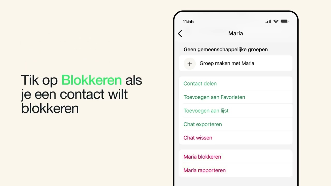 Een contact rapporteren en blokkeren (iPhone) | WhatsApp