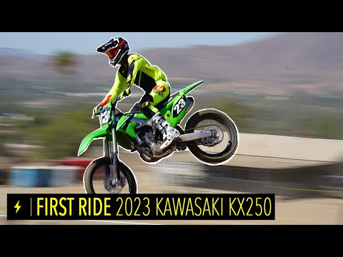 First Ride on the 2023 Kawasaki KX250!