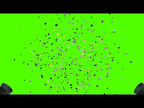 Confetti with Party Horn Sound Green Screen Effect (Free to Use)