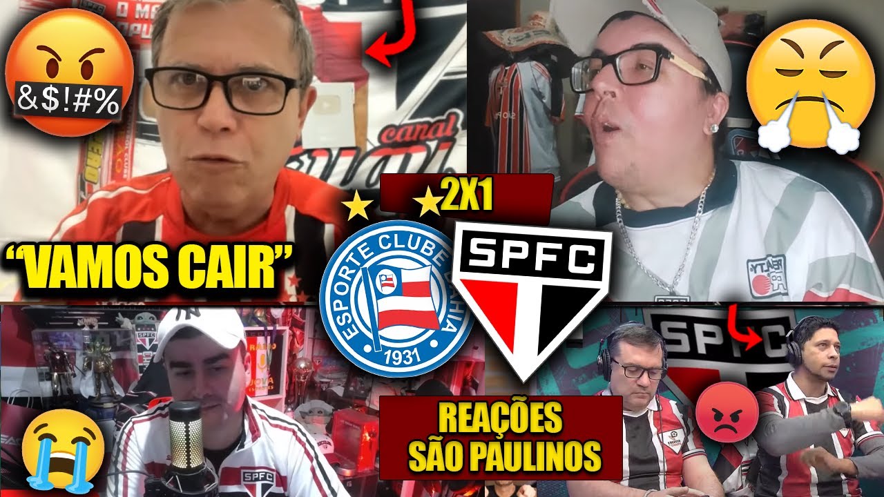 REAÇÕES dos SÃO PAULINOS FURIOSOS com a DERROTA - BAHIA 2X1 SÃO PAULO [REACT BRASILEIRÃO 2025]