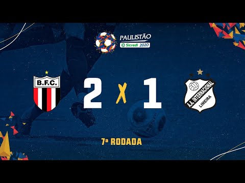 Botafogo 2 x 1 Inter de Limeira- 7ª rodada do Paulistão Sicredi 2020