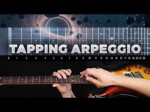 Futuristic tapping maj7 arpeggio gutiar tutorial