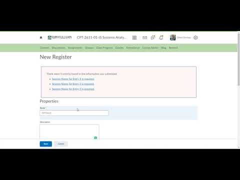 Creating An Attendance Sheet In Brightspace