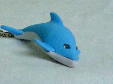#741 Light Blue Dolphin Critter Keychain