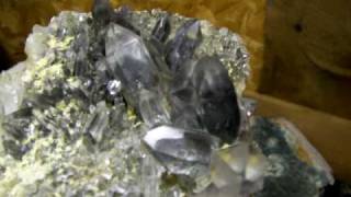 preview picture of video 'Large Arkansas Quartz Crystal Blue Phantom Cluster'