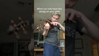 What to do when you only have two strings on your violin. #toxic #britneyspearscover #violin