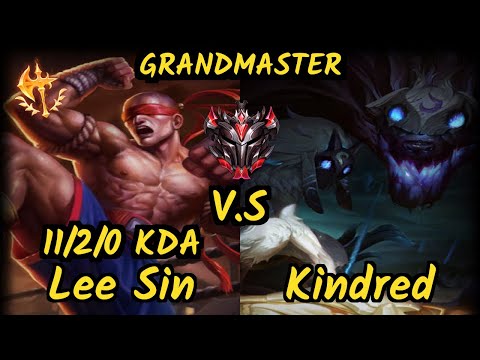 SN Shernfire (LEE SIN) vs KINDRED - 11/2/0 KDA JUNGLE GAMEPLAY - NA Ranked GRANDMASTER