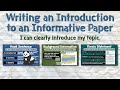 Informative Writing - Introduction Paragraph