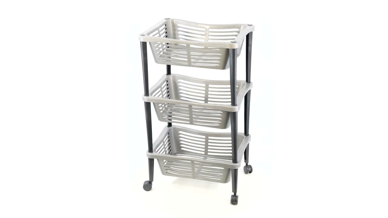 3 Tier Wheel Mounted Trolley