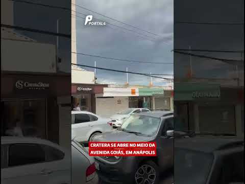 Cratera se abre no meio da Avenida Goiás, em Anápolis