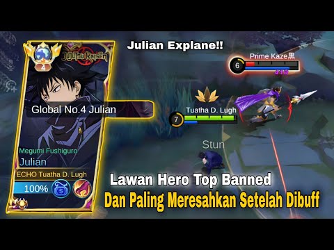 JULIAN EXP!! MELAWAN MINSITTHAR HERO TOP BAN & PALING NYESELIN | TOP GLOBAL JULIAN GAMEPLAY - MLBB