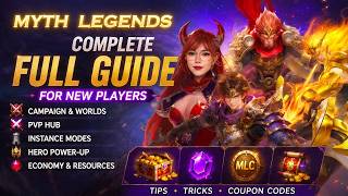 Myth Legends Full Beginner Complete Guide! Campaign, PvP, Instances, Economy & FREE Coupon Codes!