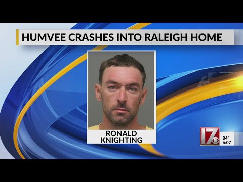 Humvee driver crashes into Raleigh home, police say