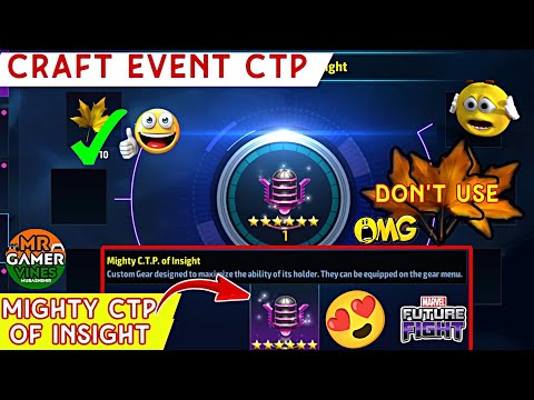 Finally 😍 Mighty CTP of Insight Collect Craft Event | Marvel future fight