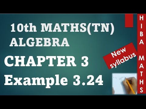 10th maths chapter 3 example 3.24 tn samacheer hiba maths