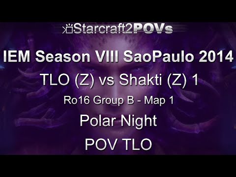 SC2 HotS - IEM VIII SaoPaulo 2014 - TLO vs Shakti 1 - Group B - Map 1 - Polar Night - TLO