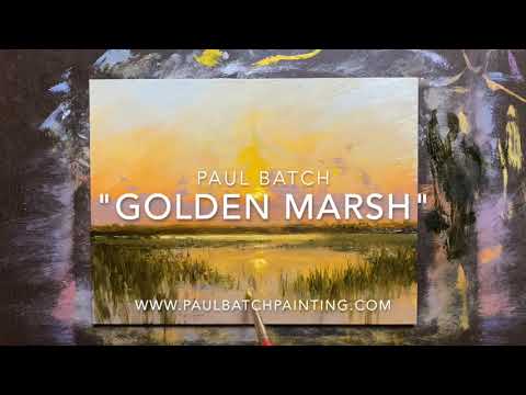 Time-lapse Landscape Painting | "Golden Marsh"