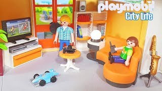 Playmobil Wohnzimmer 9267 neu einrichten für modernes Playmobil Wohnhaus 9266