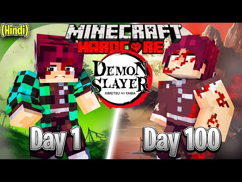 I Survived 100 Days in Demon Slayer But As a Demon *MINECRAFT* (HINDI)
