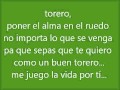 Torero (Chayanne)-Letra