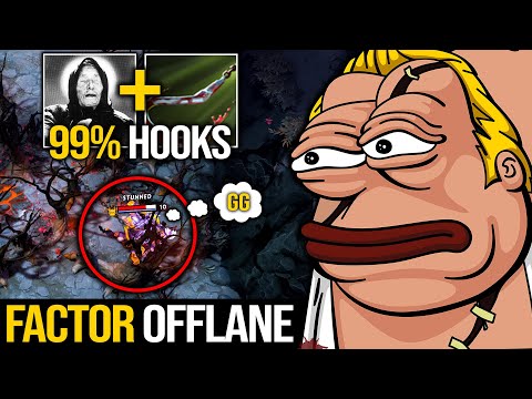 Truly Amazing Factor Pudge Offlane 99% Accurate Hooks Destroyed Dire Team In 19Mins | Pudge Official
