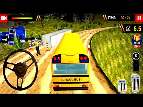 Offroad School Bus Driving Simulator 2020 | Real School Bus Driving - Offroad | HD1080