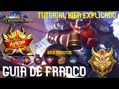 GUIA DE FRANCO 💥 Como usar franco, tutorial de franco ⚔️ Build Y Emblemas ⚔️ MOBILE LEGENDS
