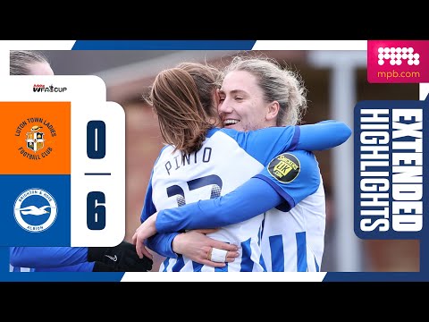 Extended Women's FA Cup Highlights: Luton 0 Brighton 6