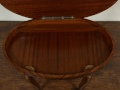 Italian Sorrento Marquetry Vintage Chairside Table Reuge Swiss Music Box 24755